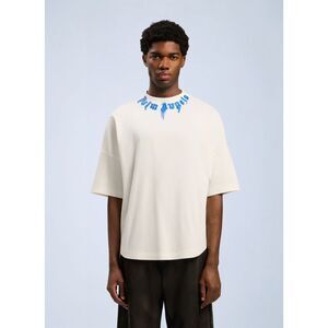 Palm Angels Men Curved Logo Over T-Shirt